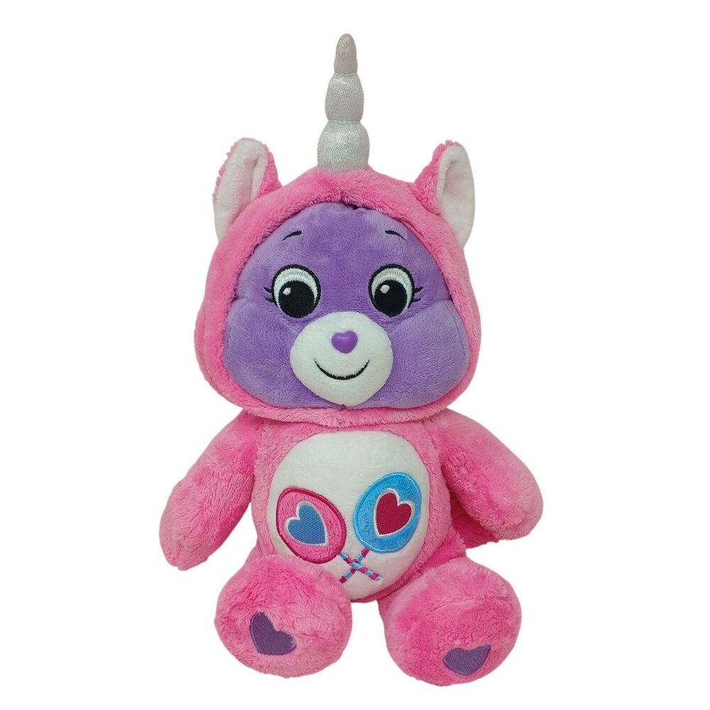 Care Bears Plush Unicorn 12" Pink Purple Stuffed Animal Toy Hoodie Friends #D-1